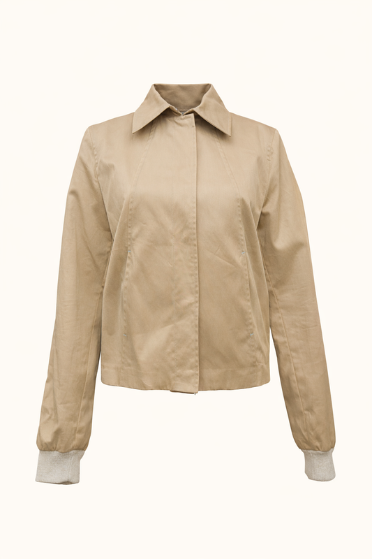 PINKO – Giacca beige minimal con fodera interna