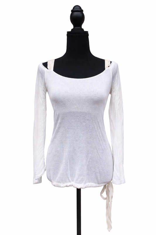 CRISTINAEFFE – Blusa bianca con laccio laterale